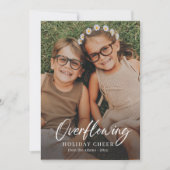 Overvolle Vakantie Cheer Foto Kerst Kaart (Voorkant)