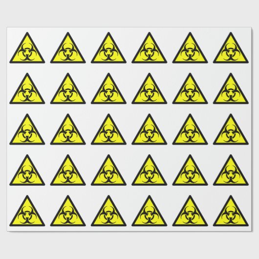 Overvulpapier voor het symbool voor biogevaren cadeaupapier (Vlak)