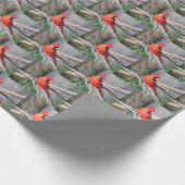 Overvulpapier voor kardinale lente cadeaupapier (Hoek)