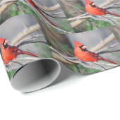 Overvulpapier voor kardinale lente cadeaupapier (Rol Hoek)