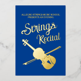 Overw. sterkt overtreden van de klassieke muzieksc folie uitnodiging