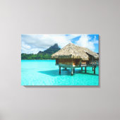 Overwater bungalow, Bora Bora canvas print (Voorkant)