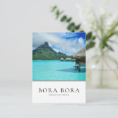 Overwater bungalow, Bora Bora, Frans-Polynesië Briefkaart (Staand voorkant)