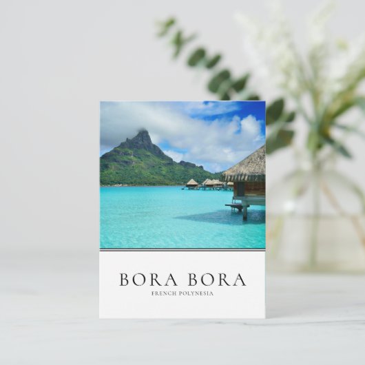 Overwater bungalow, Bora Bora, Frans-Polynesië Briefkaart (Staand voorkant)