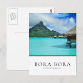 Overwater bungalow, Bora Bora, Frans-Polynesië Briefkaart (Voorkant / Achterkant)