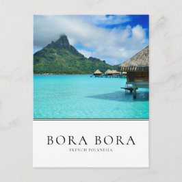 Overwater bungalow, Bora Bora, Frans-Polynesië Briefkaart