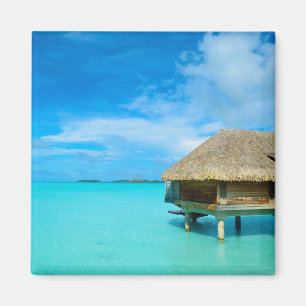 Overwater bungalow op Bora Bora magnet