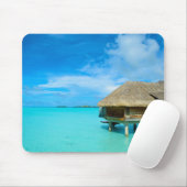 Overwater bungalow op Bora Bora mousepad Muismat (Met muis)