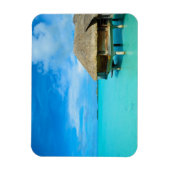 Overwater bungalow op Bora Bora rechthoekige magne Magneet (Verticaal)