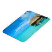 Overwater bungalow op Bora Bora rechthoekige magne Magneet (Linkerzijde)