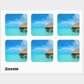 Overwater bungalow op Bora Bora sticker (Vel)