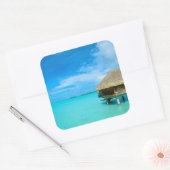 Overwater bungalow op Bora Bora sticker (Envelop)