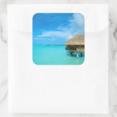 Overwater bungalow op Bora Bora sticker (Tas)