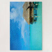 Overwater bungalow op het eiland Bora Bora Legpuzzel (Verticaal)