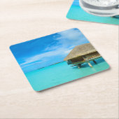 Overwater bungalow op het onderzetter Bora Bora (Schuin)