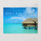 Overwater bungalow resort on Bora Bora Briefkaart (Voorkant)