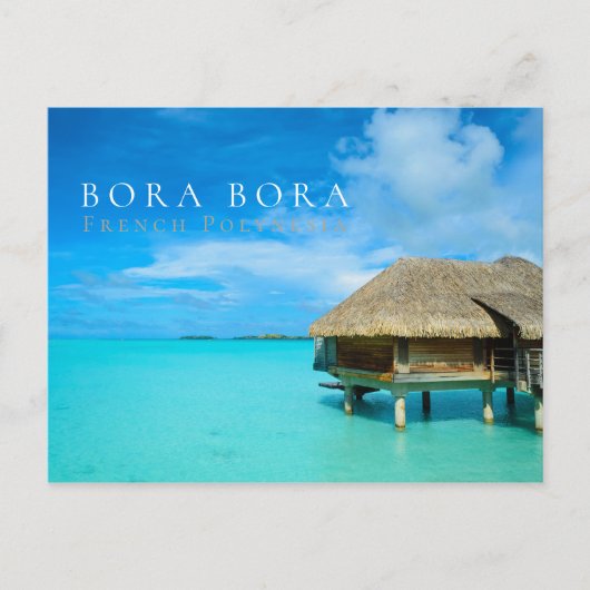 Overwater bungalow resort on Bora Bora Briefkaart (Voorkant)