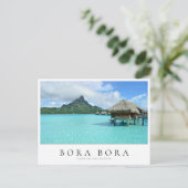 Overwater resort in Bora Bora, Frans-Polynesië Briefkaart (Staand voorkant)