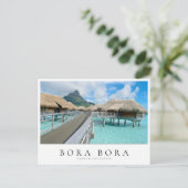 Overwater resort op Bora Bora, Frans-Polynesië Briefkaart (Staand voorkant)