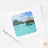 Overwater resort op Bora Bora plein sticker (Envelop)