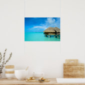 Overwaterbungalow op Bora Bora Poster (Keuken)