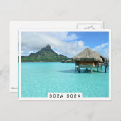 Overwaterput in de lagune van Bora Bora Briefkaart (Voorkant / Achterkant)