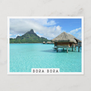 Overwaterput in de lagune van Bora Bora Briefkaart