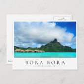 Overwaterresort en Bora Bora Island, Polynesië Briefkaart (Voorkant / Achterkant)