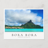 Overwaterresort en Bora Bora Island, Polynesië Briefkaart (Voorkant)