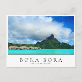 Overwaterresort en Bora Bora Island, Polynesië Briefkaart