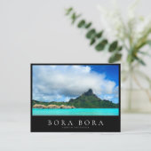 Overwaterresort en Bora Bora Island, Polynesië Briefkaart (Staand voorkant)
