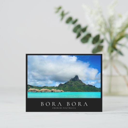 Overwaterresort en Bora Bora Island, Polynesië Briefkaart (Staand voorkant)