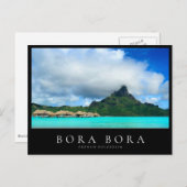Overwaterresort en Bora Bora Island, Polynesië Briefkaart (Voorkant / Achterkant)