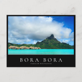 Overwaterresort en Bora Bora Island, Polynesië Briefkaart