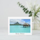 Overwaterresort en lagune op Bora Bora Briefkaart (Staand voorkant)