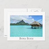 Overwaterresort en lagune op Bora Bora Briefkaart (Voorkant / Achterkant)