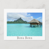 Overwaterresort en lagune op Bora Bora Briefkaart (Voorkant)