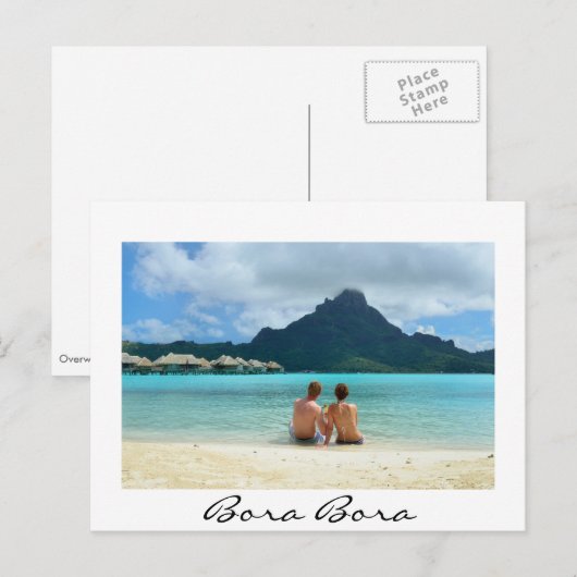 Overwaterresort op Bora Bora Briefkaart (Voorkant / Achterkant)