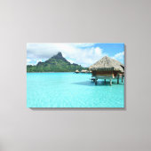 Overwaterresort op Bora Bora Canvas Afdruk (Voorkant)