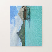 Overwaterresort op Bora Bora jigzaag puzzel (Verticaal)