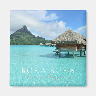 Overwaterresort op Bora Bora. Polynesië Magneet
