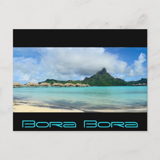 Overwaterresort op de zwarte kaart van Bora Bora B (Voorkant)