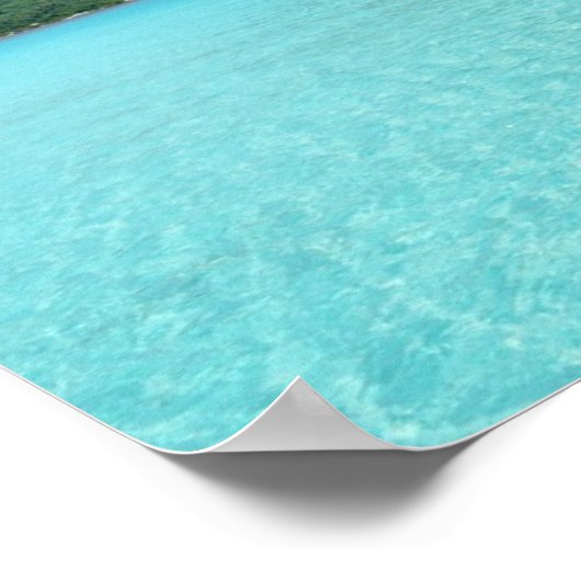 Overwaterresort op het poster Bora Bora (Hoek)