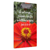 Overweeg de Christelijke Bijbel van de Wilde Bloem Klembord (Rechts)