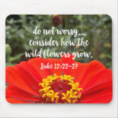 Overweeg de Christelijke Bijbel van de Wilde Bloem Muismat (Voorkant)