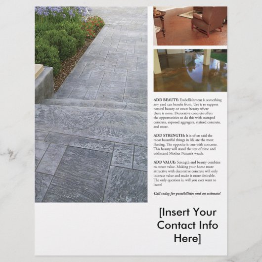 Overweeg de Concrete brochure voor de Contractante (Achterkant)