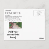 Overweeg de Concrete Mailer voor de Contractanten  Briefkaart (Achterkant)