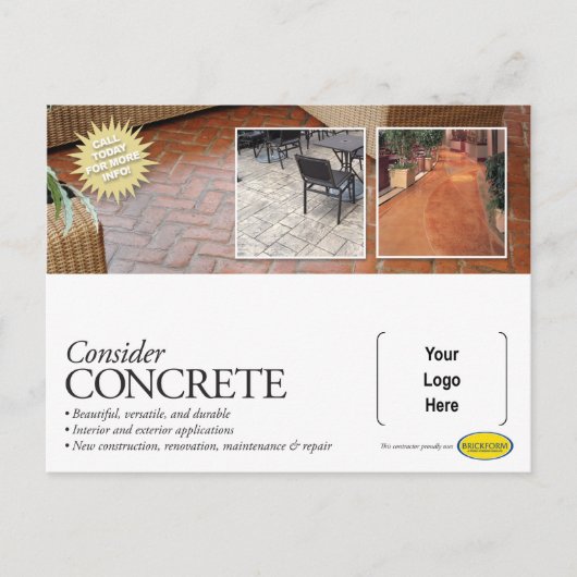 Overweeg de Concrete Mailer voor de Contractanten  Briefkaart (Voorkant)