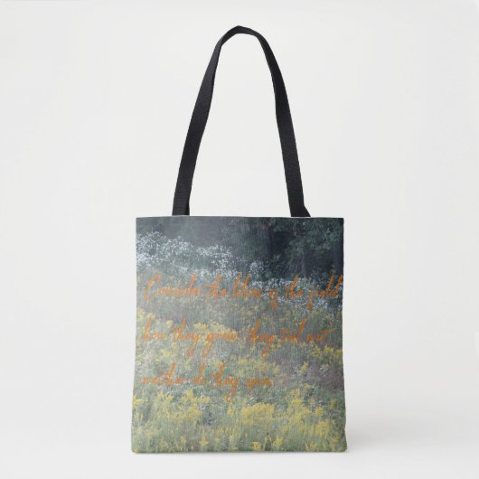 Overweeg de Glorious Flowers van het Gebied op een Tote Bag (Voorkant)