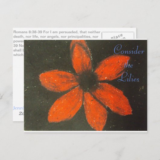 Overweeg de Kunst Romans 8:38-39 van de Schrift va Briefkaart (Voorkant / Achterkant)